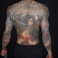 浪裡白跳張順（ろうりはくちょうちょうじゅん）水門破り水滸伝の刺青