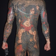 浪裡白跳張順（ろうりはくちょうちょうじゅん）水門破り水滸伝の刺青