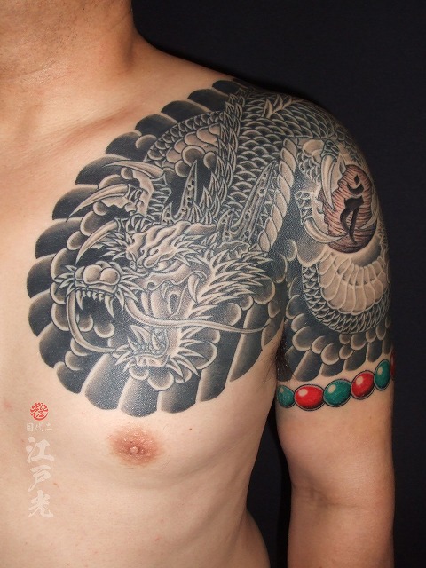 龍,数珠,刺青,タトゥー,東京dragon  tattoo