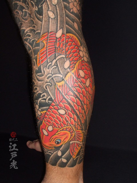 緋鯉、刺青タトゥー