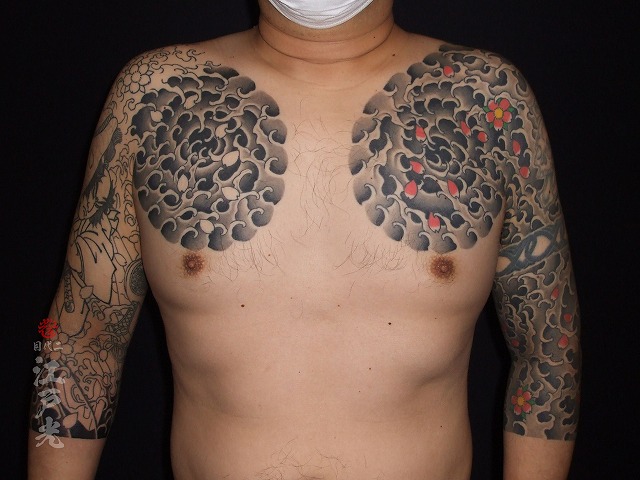 渦潮、宮本武蔵（みやもとむさし）鯨退治の刺青タトゥー：東京二代目