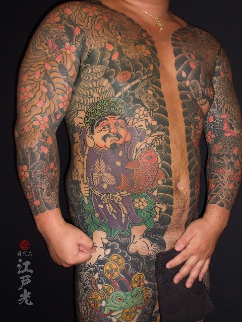 和彫りデザインの刺青 東京 刺青 タトゥー 和彫り 洋彫り 刺青師二代目江戸光