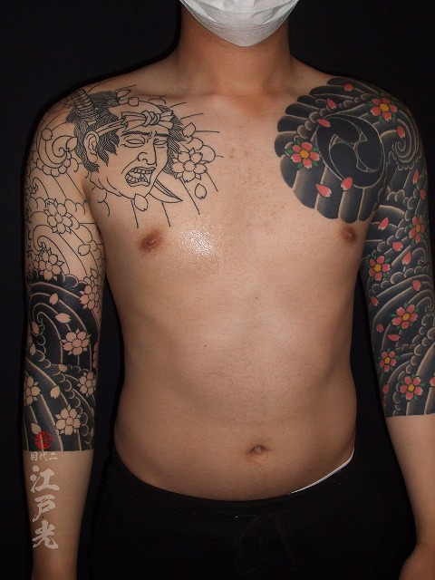 生首の刺青タトゥー：東京二代目江戸光 | 和彫りデザインの刺青 Japanese tattoo | 東京 刺青 タトゥー 和彫り 洋彫り 刺青師二代目 江戸光