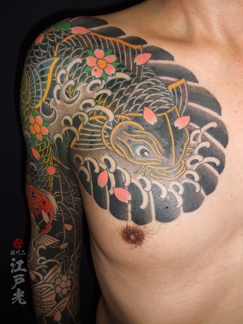 鯉の刺青 東京 刺青 タトゥー 和彫り 洋彫り 刺青師二代目江戸光